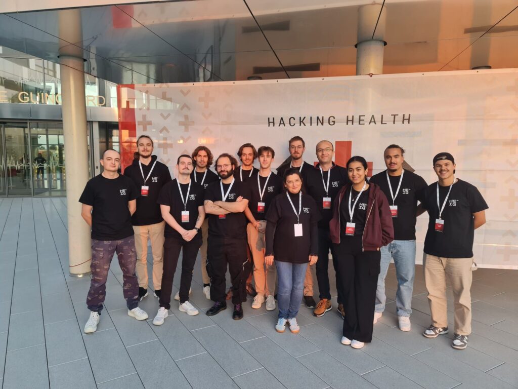 Photo groupe étudiants HEIG-VD Hacking Health Besançon